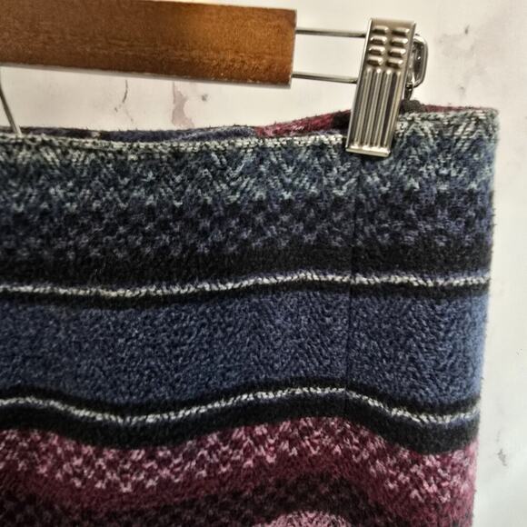 Vintage Southwestern Skirt Womens 29 Medium Maxi Tapestry Blanket Aztec Wrap 90s - Picture 11 of 12